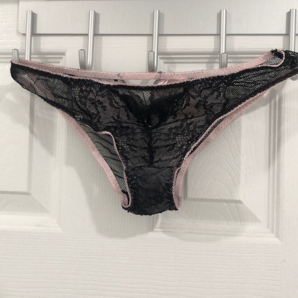 Victoria's Secret Other - XS mesh cheekini black pink Victoria’s Secret NWT